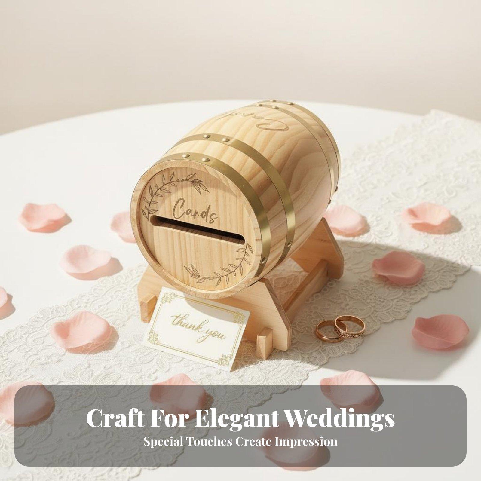 Event Party Box - Kotak Kartu Kayu Besar dengan Tempat