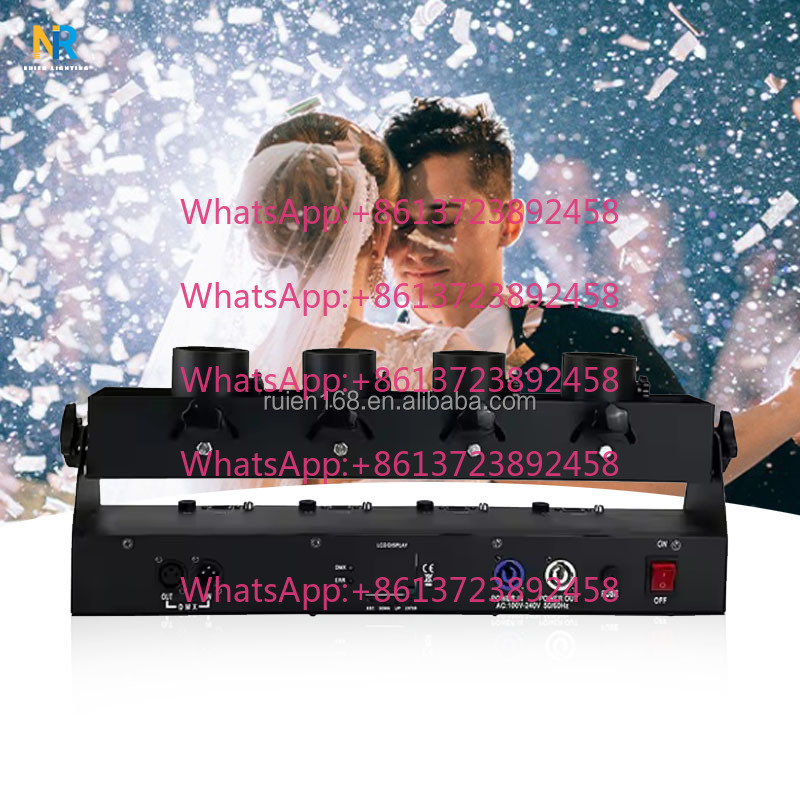 Confetti Cannon Tube - Mesin Konfeti Empat Tabung Dmx 512,