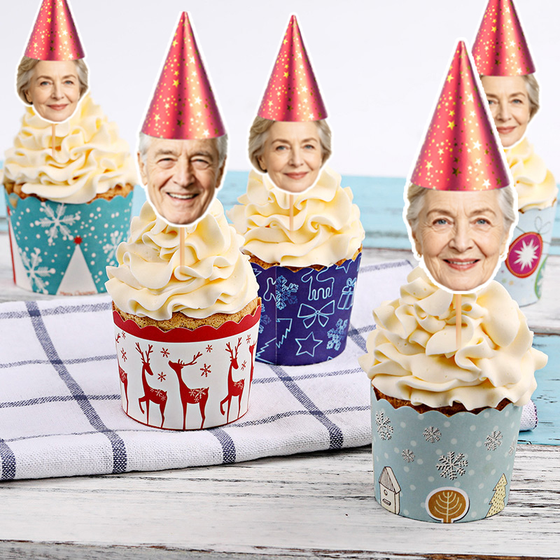 12/24 buah Hiasan Kue Cupcake  - Party Hat Cone ulasan dan harga