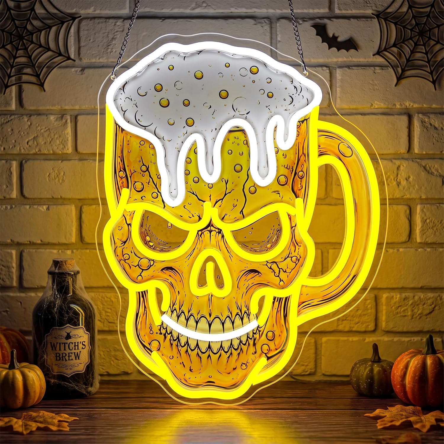 Lampu Neon Bentuk Tengkorak, L - Neon Sign Party ulasan dan harga