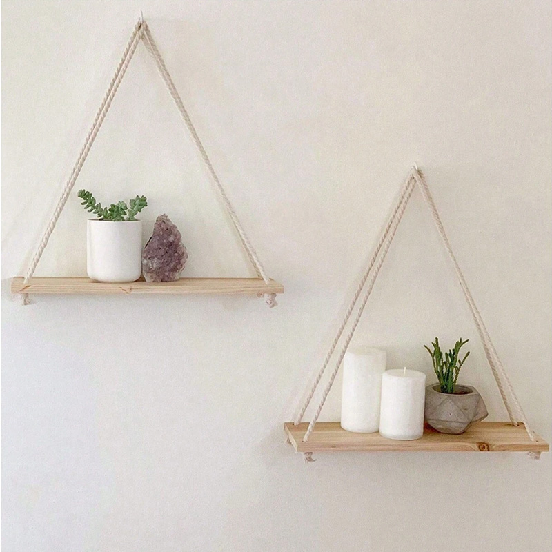 Ayunan Kayu Gantung Tali Rami  - Flower Wall Panel ulasan dan harga